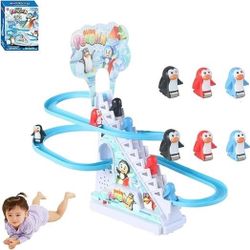 Penguin Race Game Penguin Race Slide, Musical Penguin Race Track Game Set (6 Penguins) item#55771