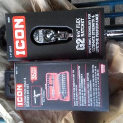 Icon  G2 Ratchet And Locking Flex Head Ratchet Bit Set