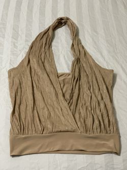 Gold Halter Top Woman size L/G