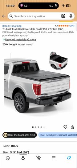 Tono King Tri-Fold Truck Bed Cover Ford F150