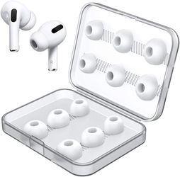 [6 Pairs] Airpod Pro Tips Earbud Replacements for Apple Airpods Pro & Airpods Pro 2 2nd Generation - Small, Medium and Large (White)