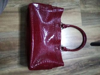 Burgundy Nine West faux leather purse
