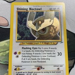 Shining Noctowl Pokemon Card