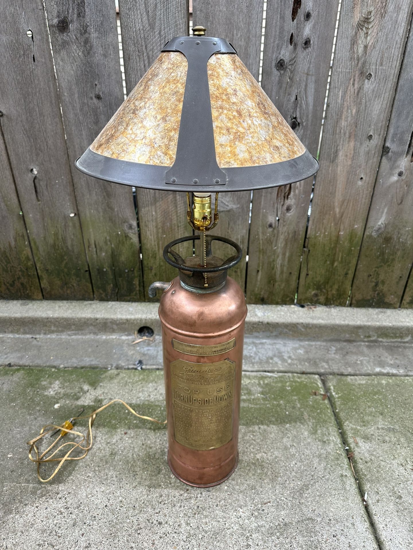 Antique Fire Extinguisher Lamp 