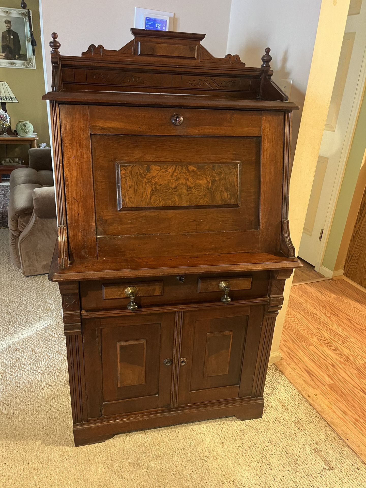 Vintage Antique Secretary Desk