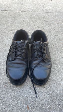 Black Leather Lace-Up Oxford Shoes