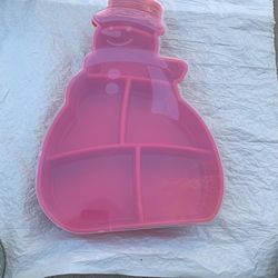 Christmas Snowman Plastic Cookie Containers
