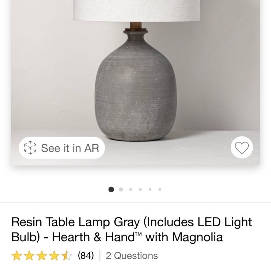 Hearth and 2024 hand resin lamp