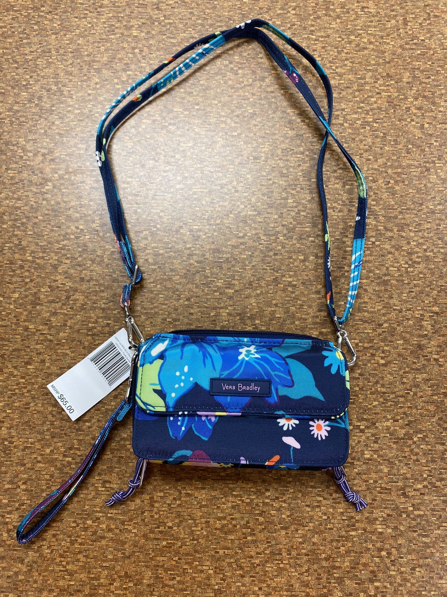 Vera Bradley Lighten Up RFID All In One Crossbody in Firefly Garden 