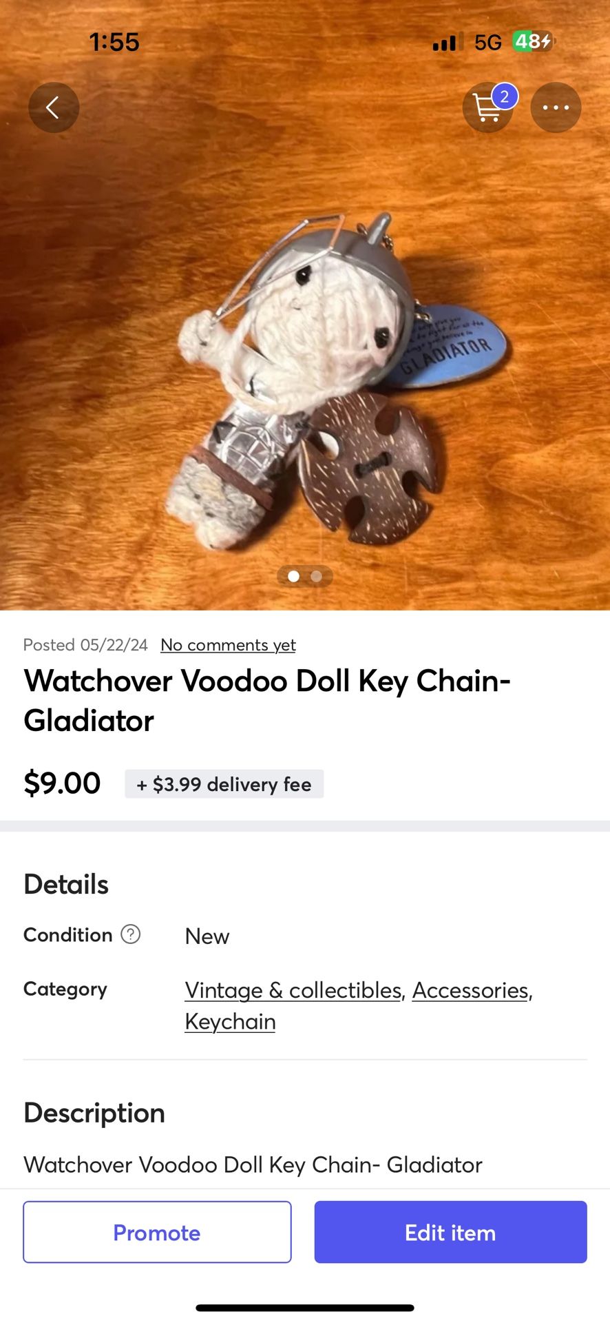 Watchover Voodoo Doll Key Chain- Gladiator