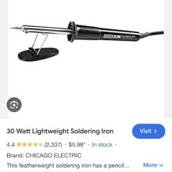 Chicago Electric Soldering Iron w/ 2 Tubes Of Solder 