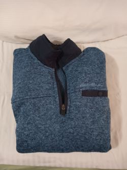 Men's  Blue Quarter zip  sweater      (M)