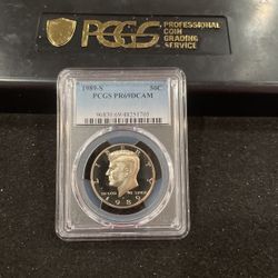 1989 S Gem Proof Kennedy Half Dollar Graded At PR69 With A Deep Cameo 14-15