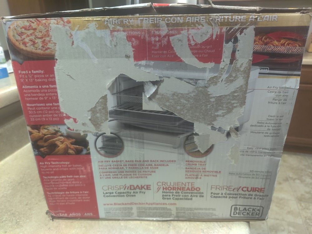 Black & Decker Crisp 'N Bake Air Fry Toaster Oven - TO3265XSSD NEW OPEN BOX