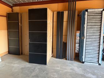 New 96” Modern Black Interior Doors – Complete Sets with Frames & Hardware
