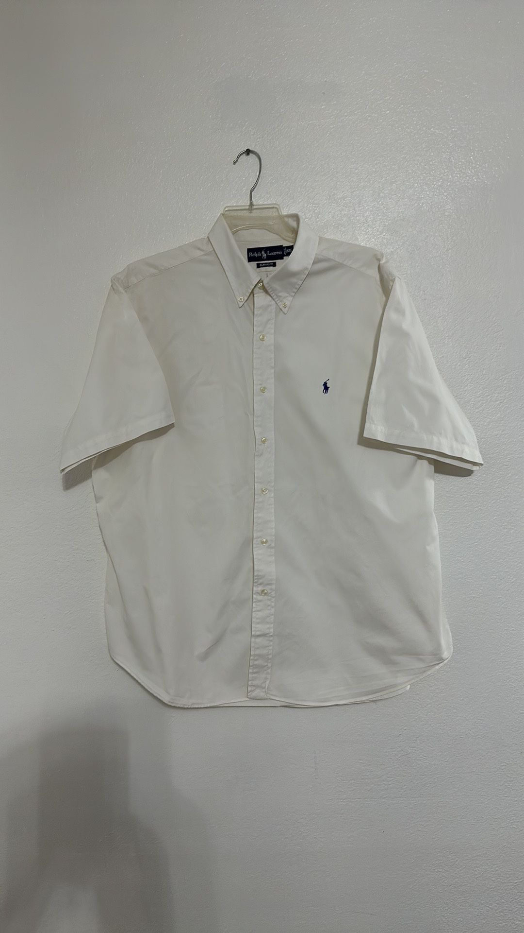 Ralph Lauren Classic Fit, Cotton Man’s Shirt, White, Size XXL, Short Sleeve, in Great Condition