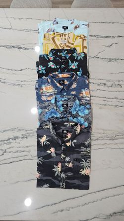 6 Hawaiian / Surf Shirts – Quiksilver, Rip Curl & O’Neill – $100 for All

Selling 6 great Hawaiian/surf-style shirts. Includes 3–4 Quiksilver shirts,