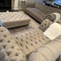Sofa, Loveseat And Ottoman Set