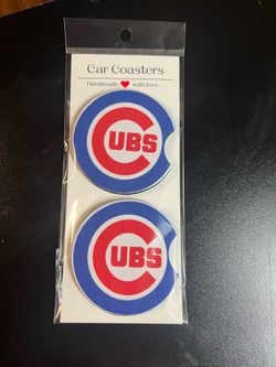 Chicago Cubs Car Coasters Set of 2