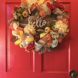 Fall Wreath Perfect For Door