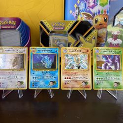 Pokemon Cards Giovanni’s Persian, Machamp, Nidoking, Gyarados 