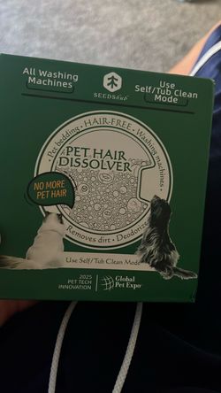 Pet hair dissolver for washing machines