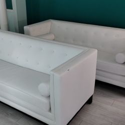 White Leather Sofa