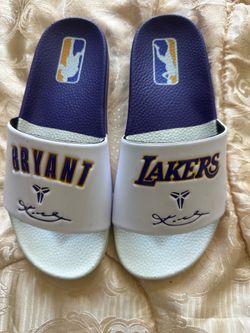 Kobe Bryant Lakers Slides Purple White 8 24 Womens Size 7.5