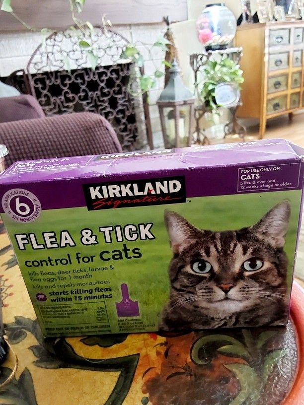 Kirkland (Costco Brand) Flea & Tick Control For Cats 5 Lbs. & Over. Brand New (6) Month Supply.