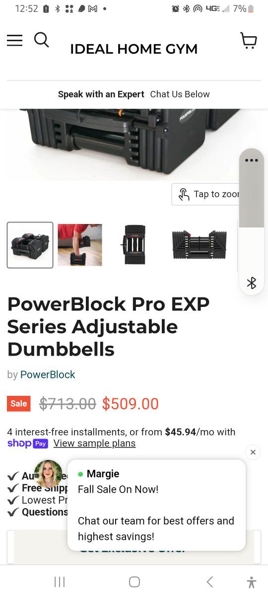 Powerblock Pro Exp Series Adjustable Weight