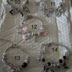 Silver Tone Bracelets $15 Each 