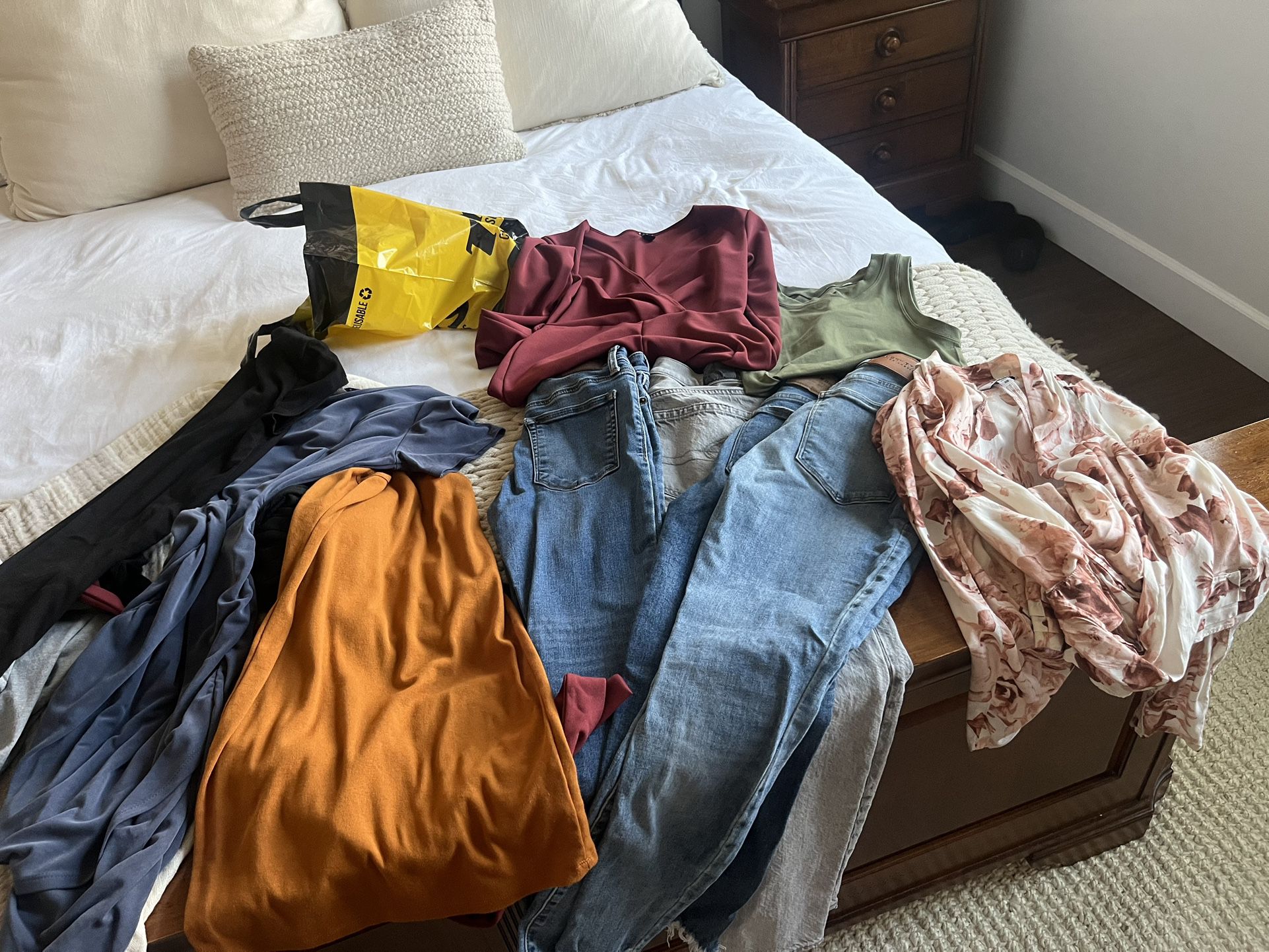 Bag Of Jeans, Dresses, Tops 