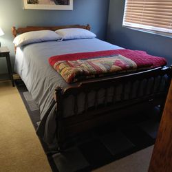 Bed Frame For A Double Bed And Mattresses