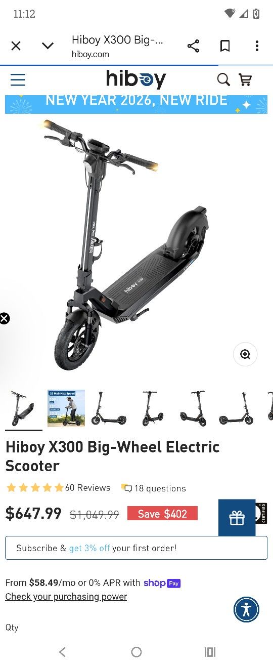 Hiboy X30p Adult Riding Scooter Used In Great Shape