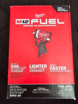 M12 FUEL 12V Lithium-Ion Brushless Cordless Stubby 3/8 in. Impact Wrench (Tool-Only)