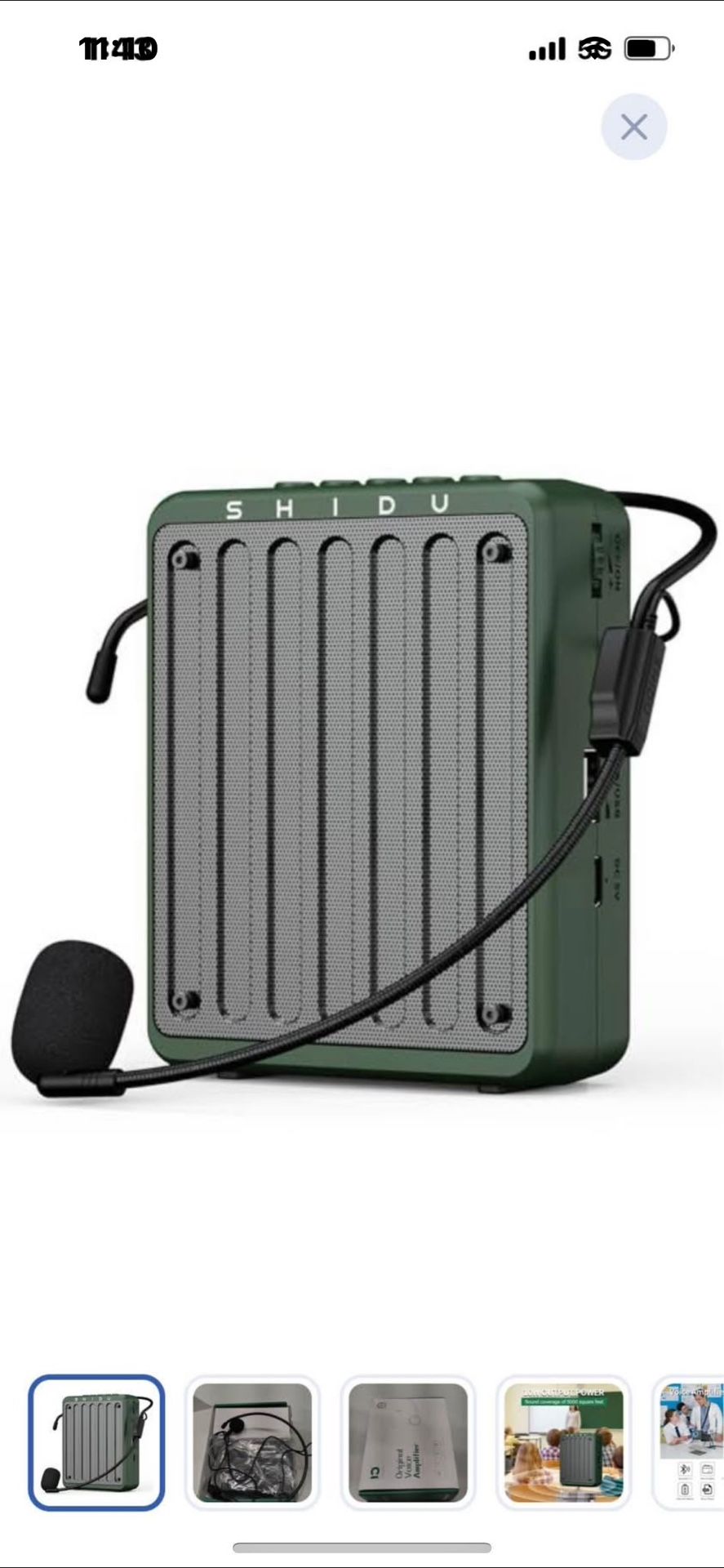 “New”Voice Amplifier W/wired Headset,clips On Belt,rechargeable(retail$69)