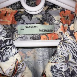 OFF-WHITE C/O VIRGIL ABLOH HAWAIIAN SHIRT - BLACK/ORANGE