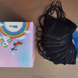 50pcs Kids KN95 Black mask 50pcs per box