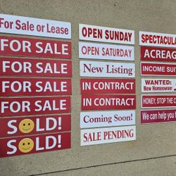 Realty / Realtor Sign Riders and Metal Stands $10