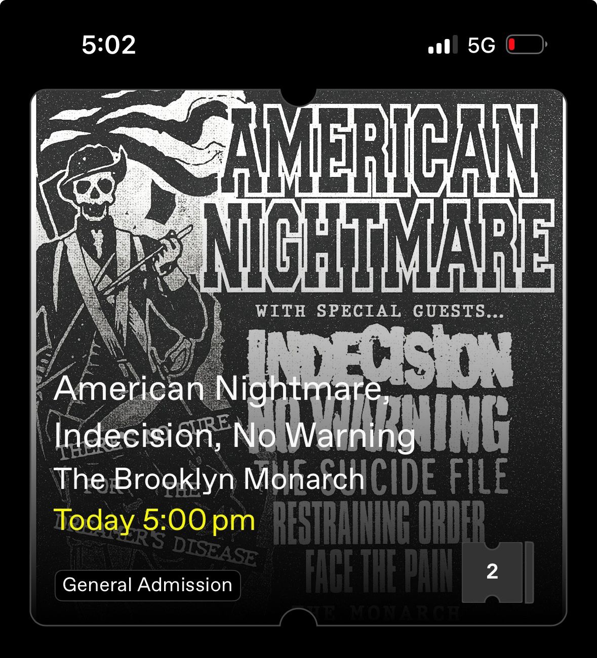 American Nightmare Tickets