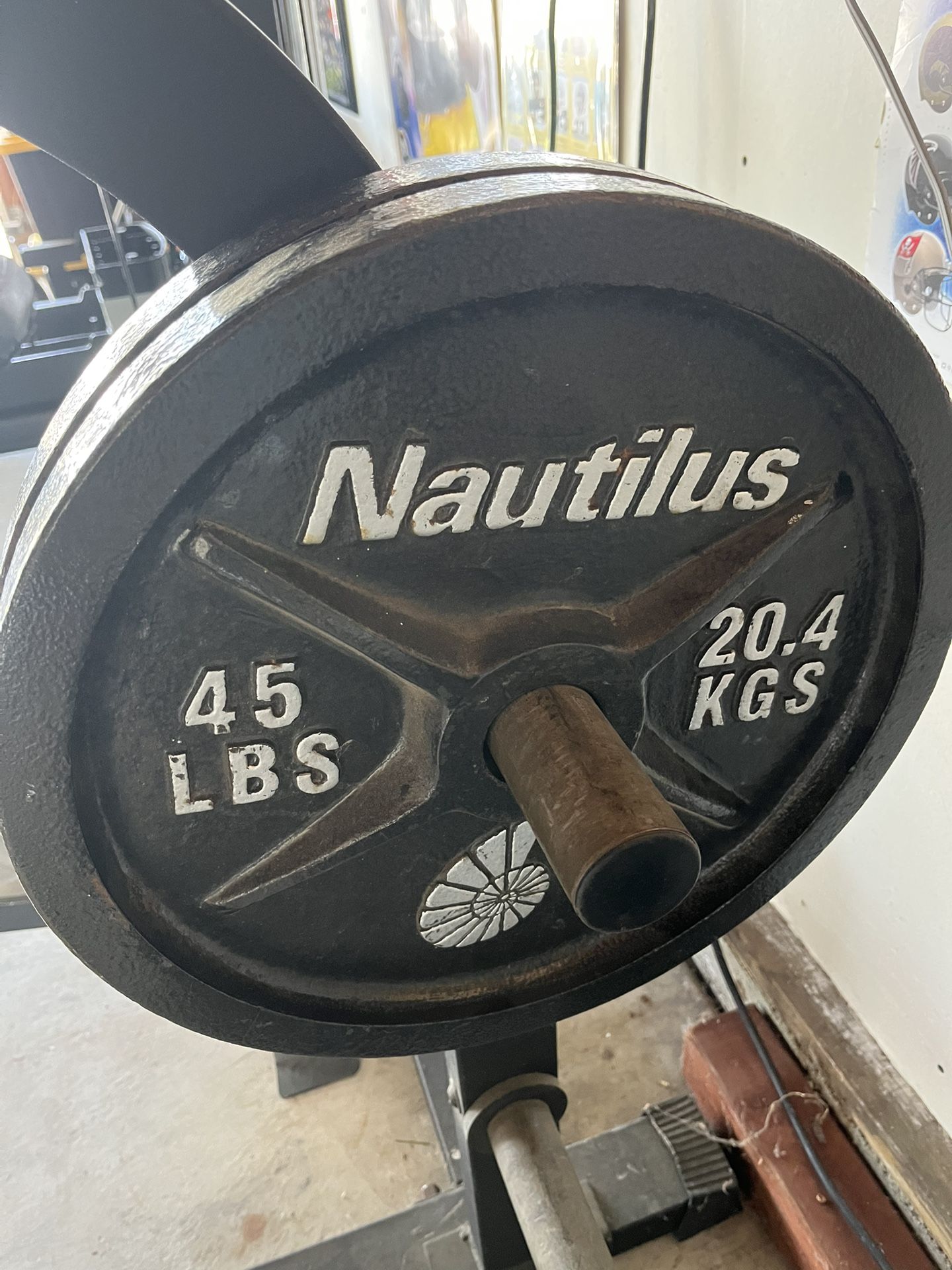Two 45lbs Olympic Plates
