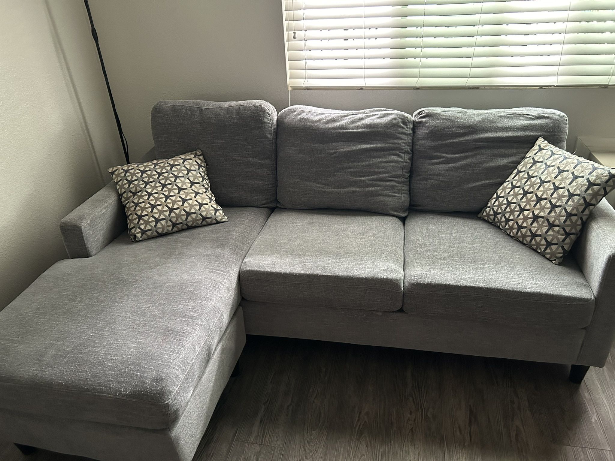 Gray Small Sectional Couch 