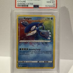 Pokemon PSA 10 Kyogre #021 Shining Fates Amazing Rare English