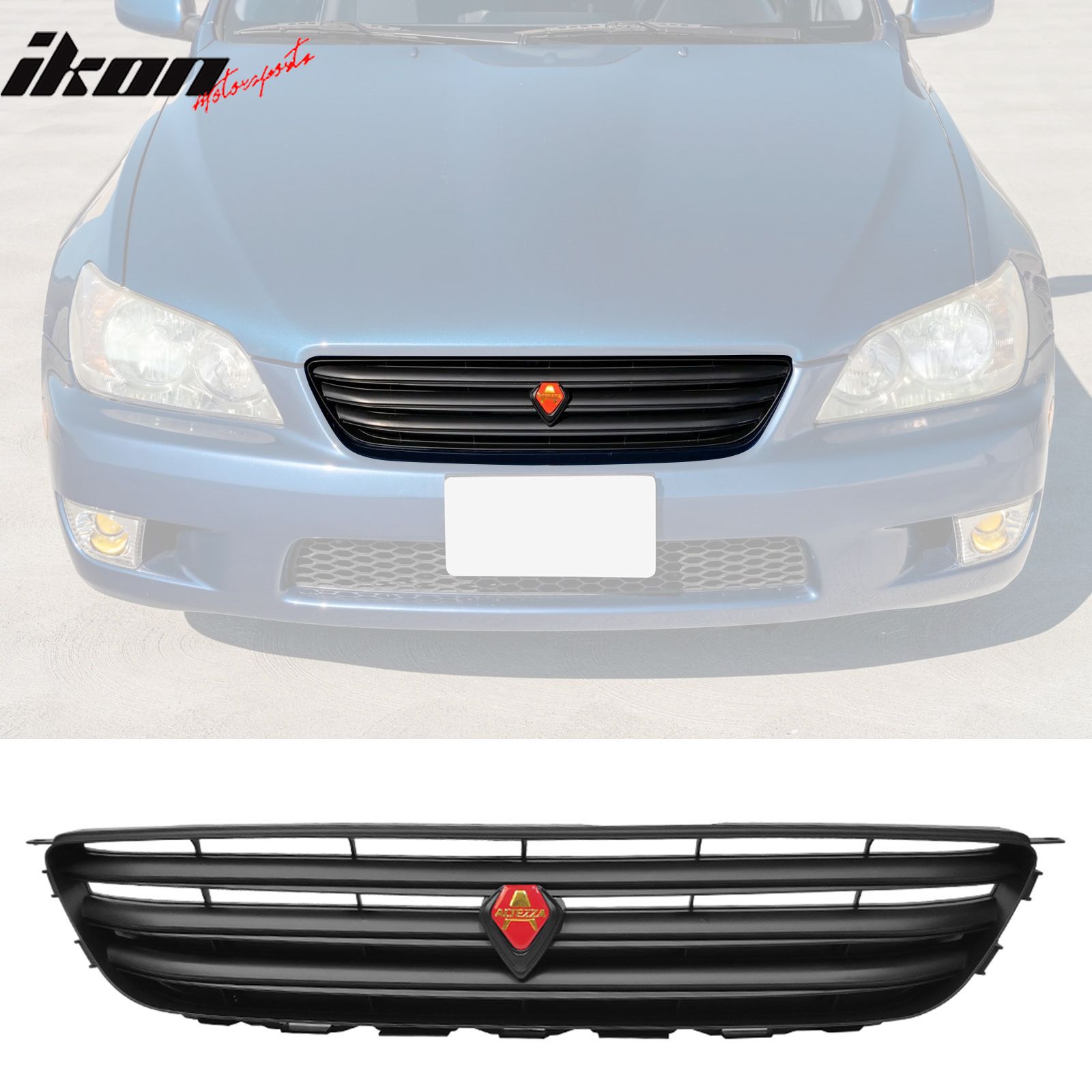 Fits 2001-2005 Lexus IS300 IS200 Altezza Style Front Upper Bumper Hood Grille ABS