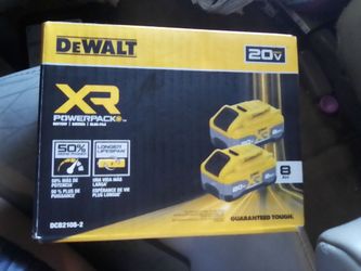 DeWalt XR 20V 2 pack  8ah