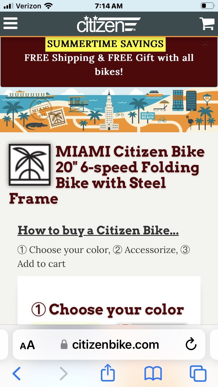 Citizen Folding Bike 6 Speed