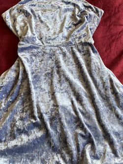 Dusty Blue Suede dress