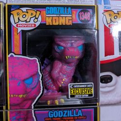 Godzilla And Mothra Blacklight Funko Pops 