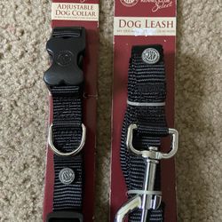 New Black Collar & Leash