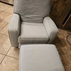 Best Chairs Bilana Swivel Glider Recliner Nursery Chair And Ottoman Color Aqua 